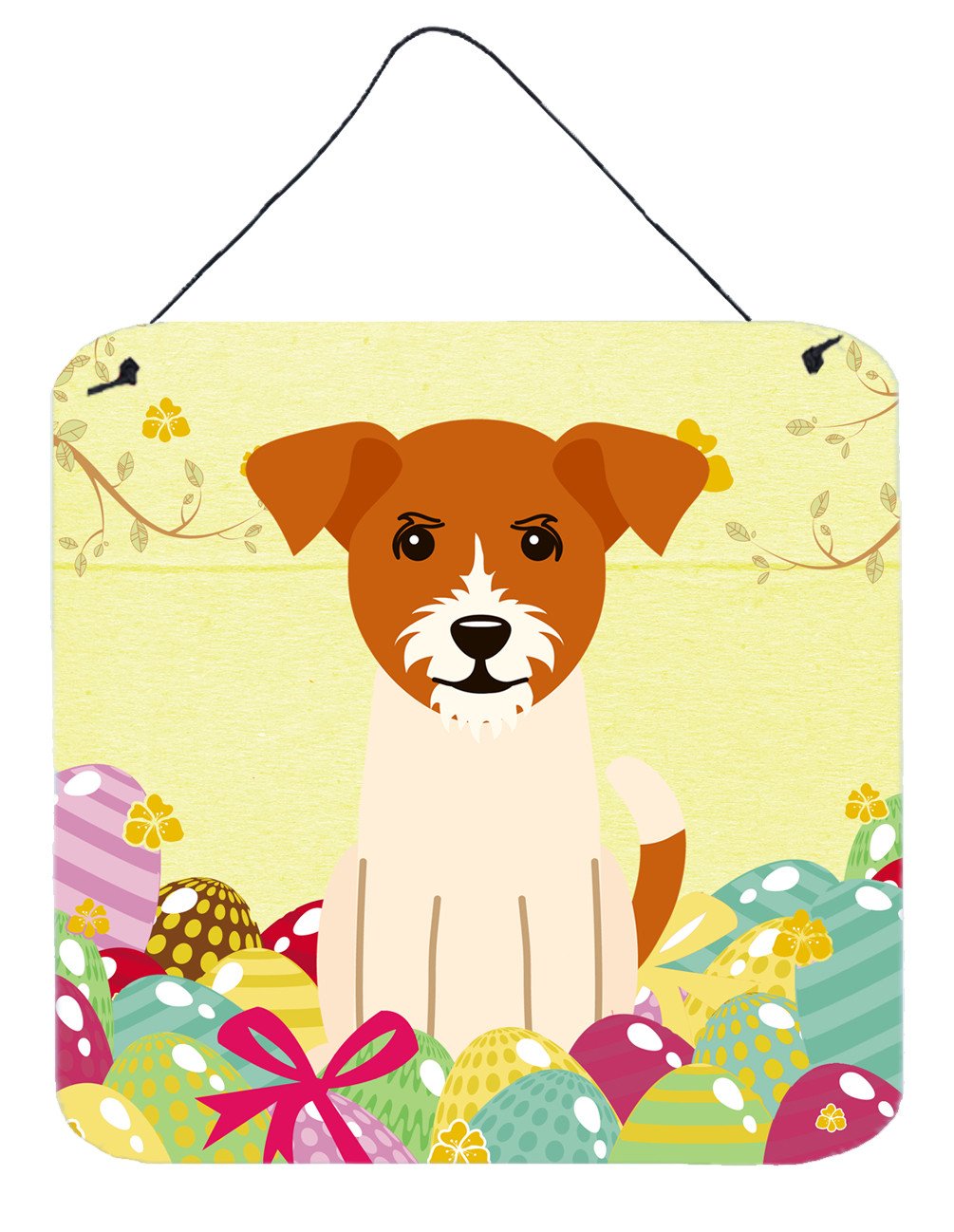 Easter Eggs Jack Russell Terrier Wall or Door Hanging Prints BB6108DS66 by Caroline&#39;s Treasures
