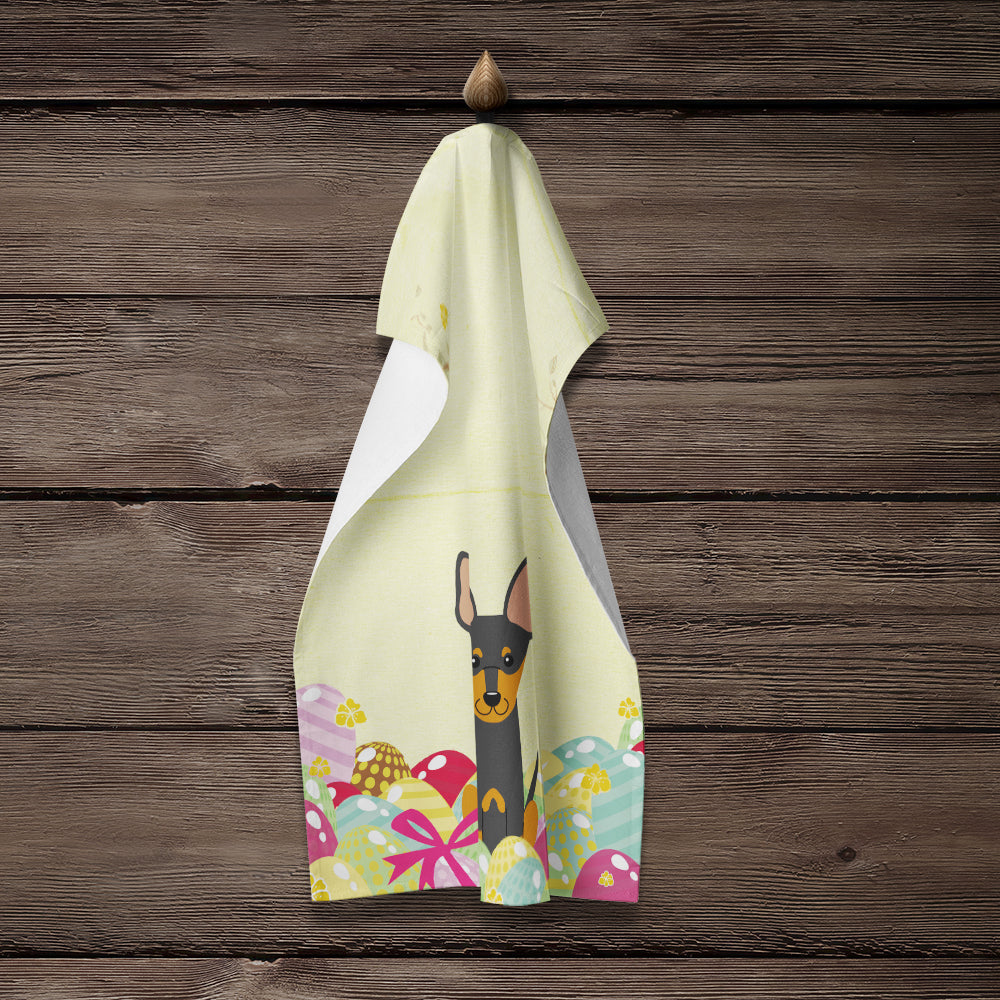 Easter Eggs English Toy Terrier Kitchen Towel BB6109KTWL - the-store.com
