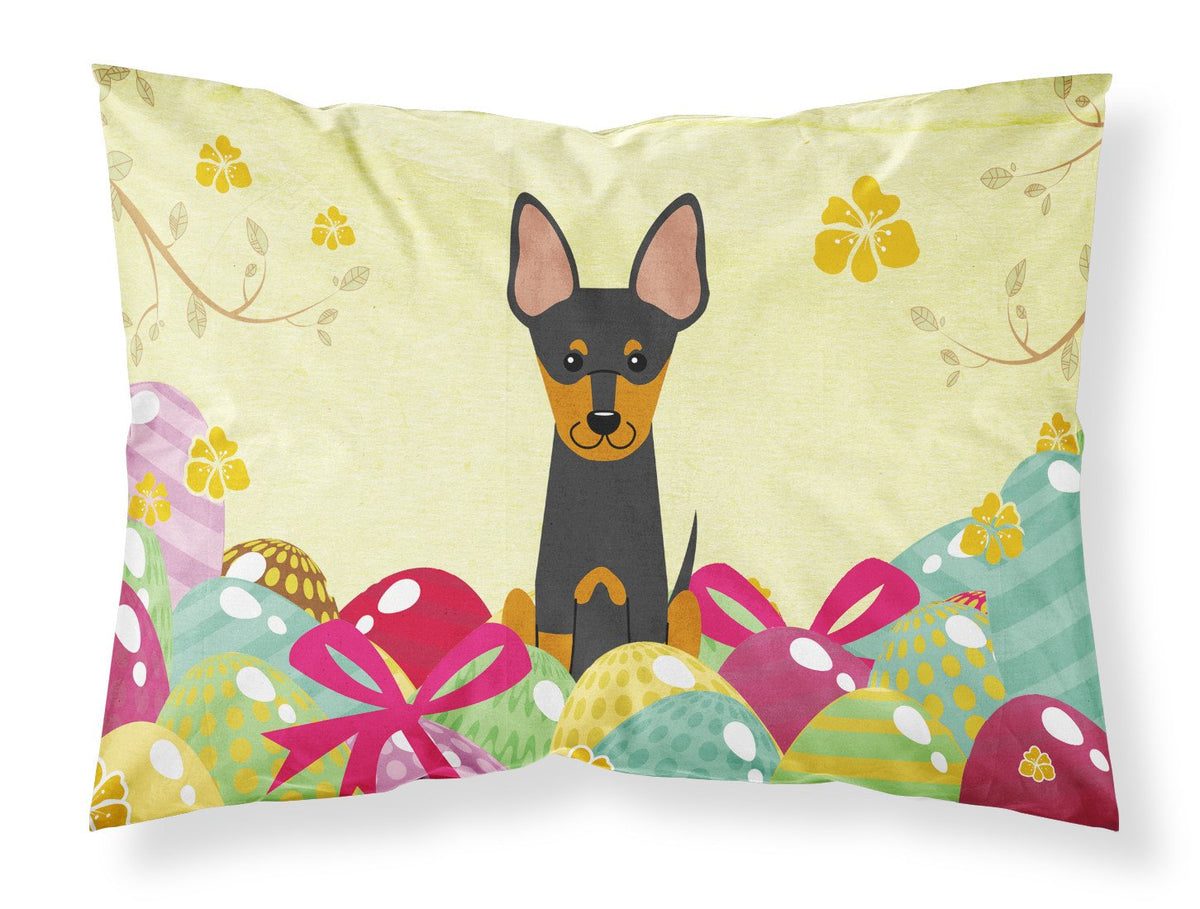 Easter Eggs English Toy Terrier Fabric Standard Pillowcase BB6109PILLOWCASE by Caroline&#39;s Treasures