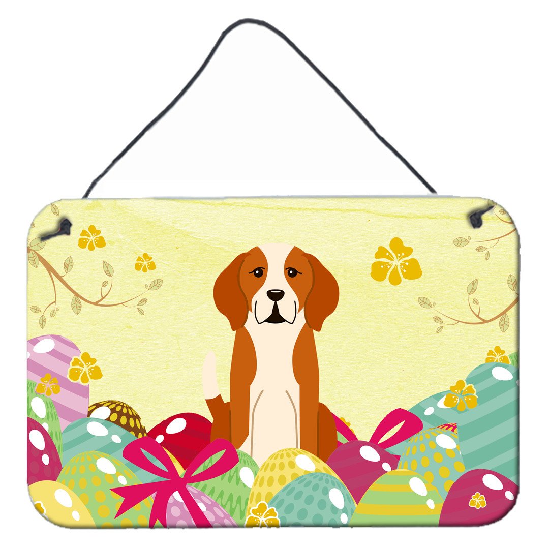 Easter Eggs English Foxhound Wall or Door Hanging Prints BB6110DS812 by Caroline&#39;s Treasures