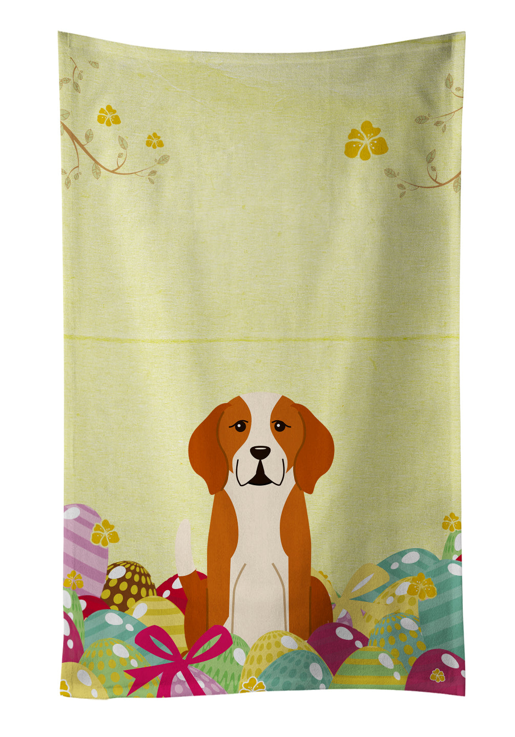 Easter Eggs English Foxhound Kitchen Towel BB6110KTWL - the-store.com