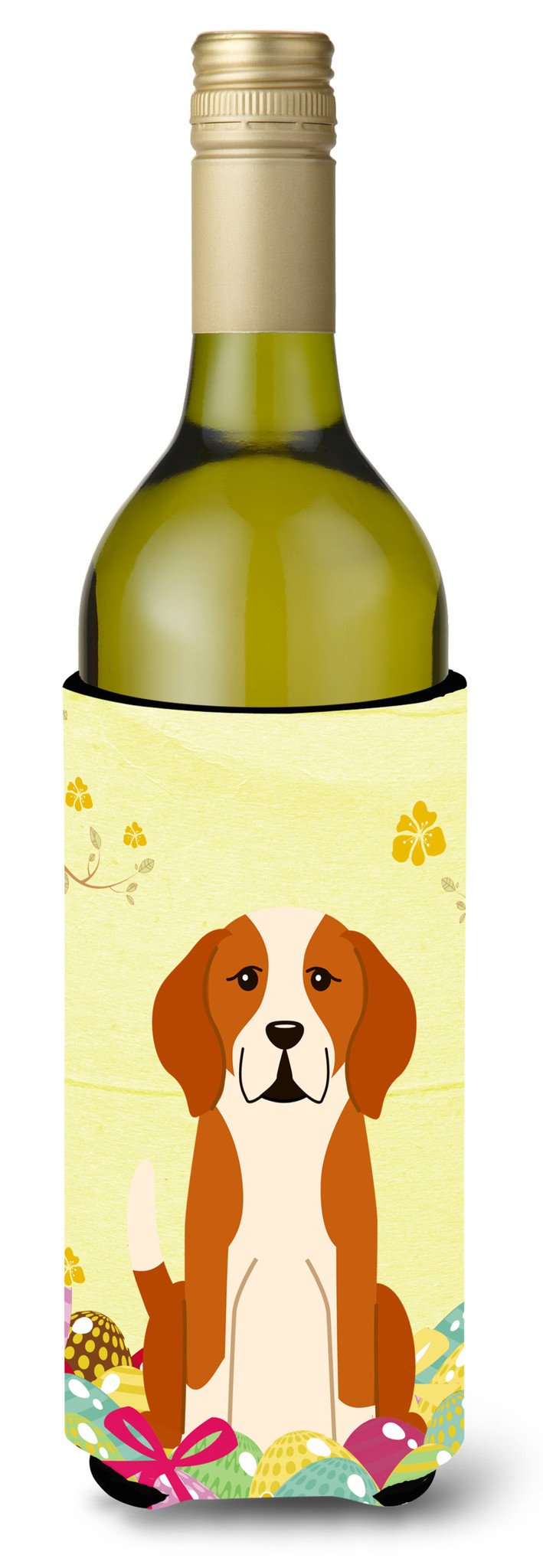 Easter Eggs English Foxhound Wine Bottle Beverge Insulator Hugger BB6110LITERK by Caroline&#39;s Treasures