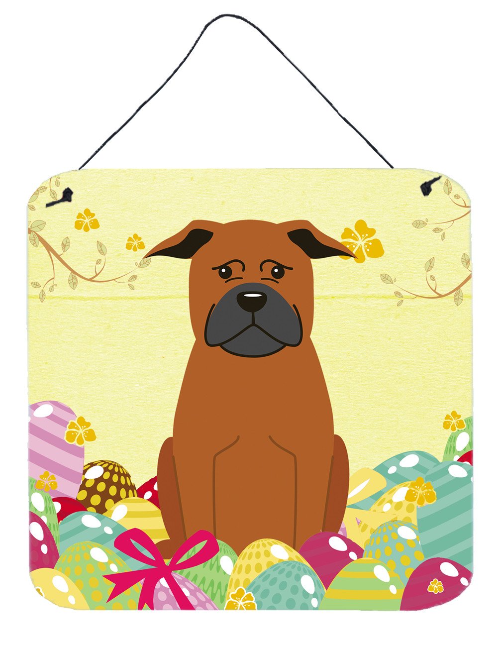 Easter Eggs Chinese Chongqing Dog Wall or Door Hanging Prints BB6111DS66 by Caroline&#39;s Treasures
