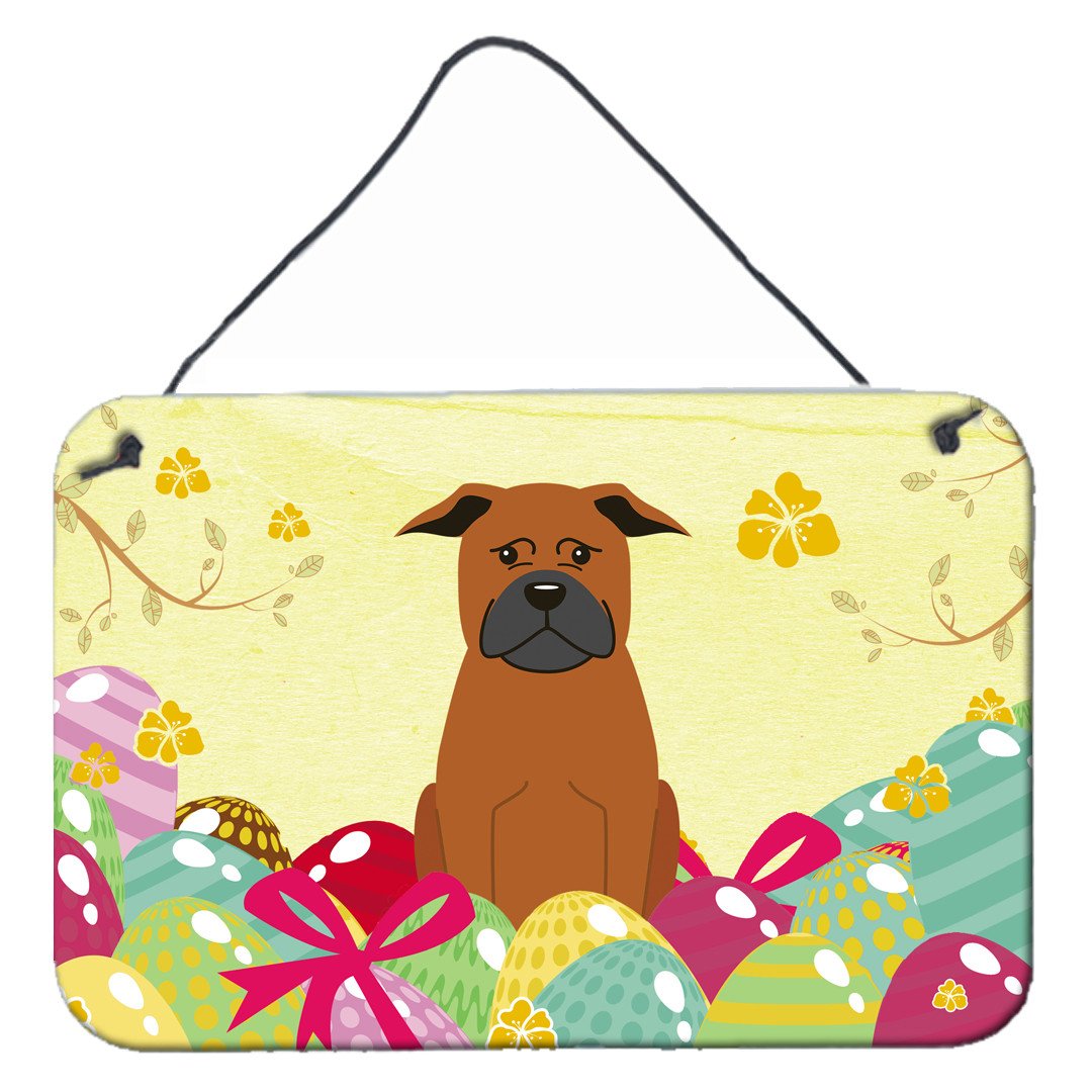 Easter Eggs Chinese Chongqing Dog Wall or Door Hanging Prints BB6111DS812 by Caroline's Treasures