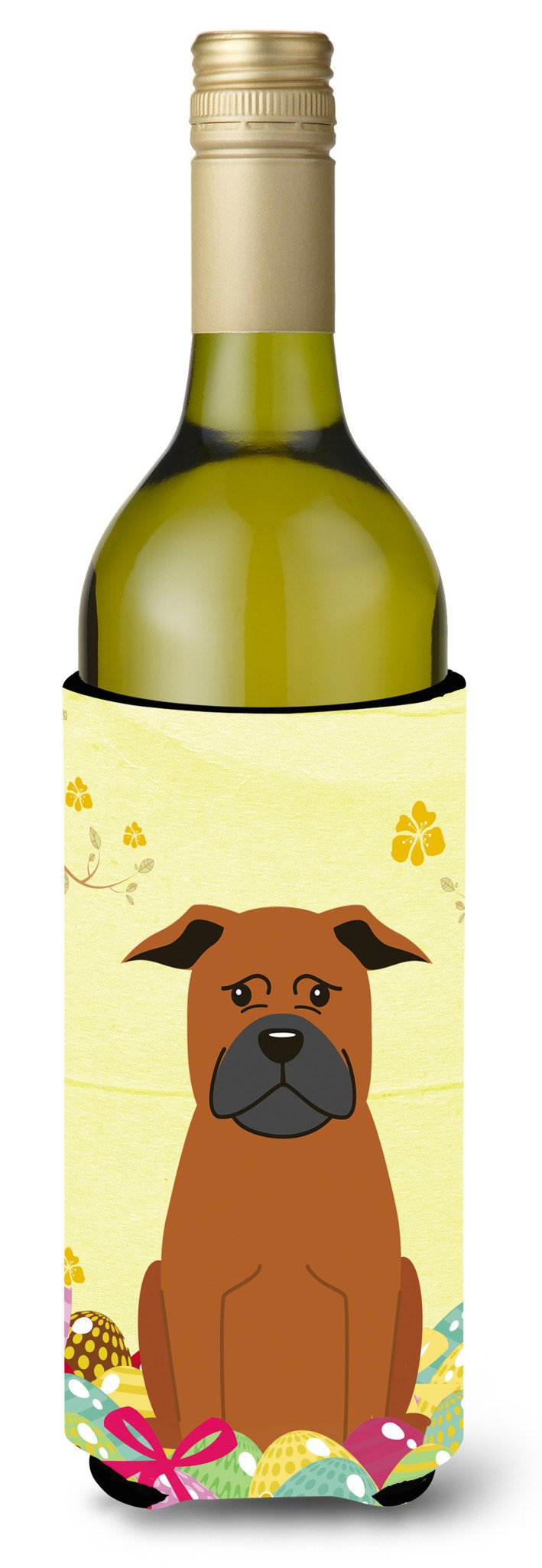 Easter Eggs Chinese Chongqing Dog Wine Bottle Beverge Insulator Hugger BB6111LITERK by Caroline&#39;s Treasures