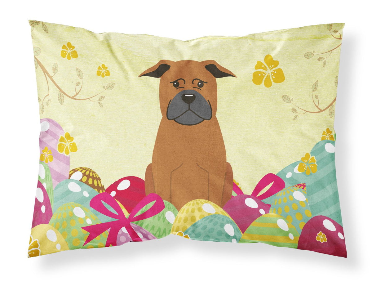 Easter Eggs Chinese Chongqing Dog Fabric Standard Pillowcase BB6111PILLOWCASE by Caroline&#39;s Treasures
