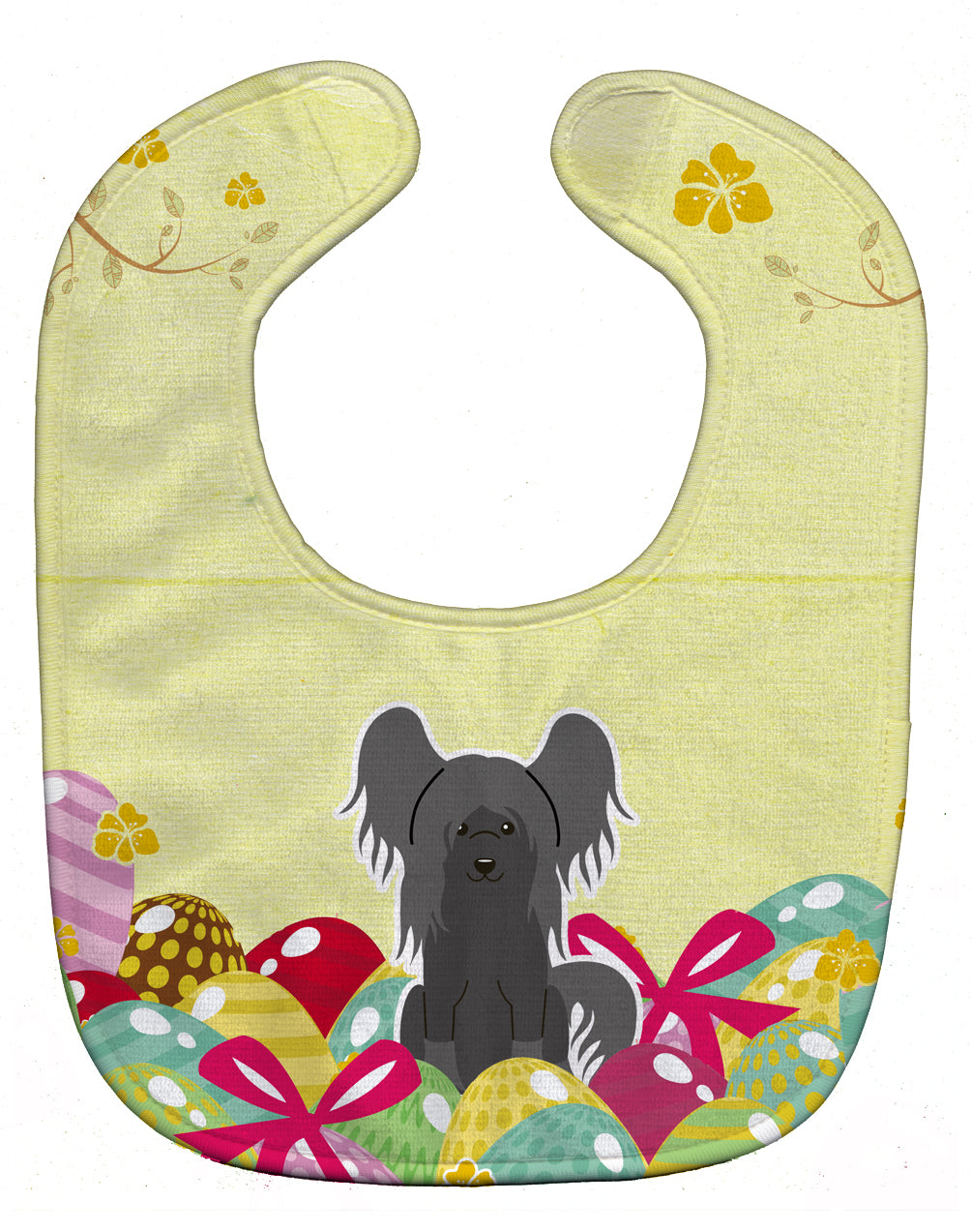 Easter Eggs Chinese Crested Black Baby Bib BB6112BIB - the-store.com