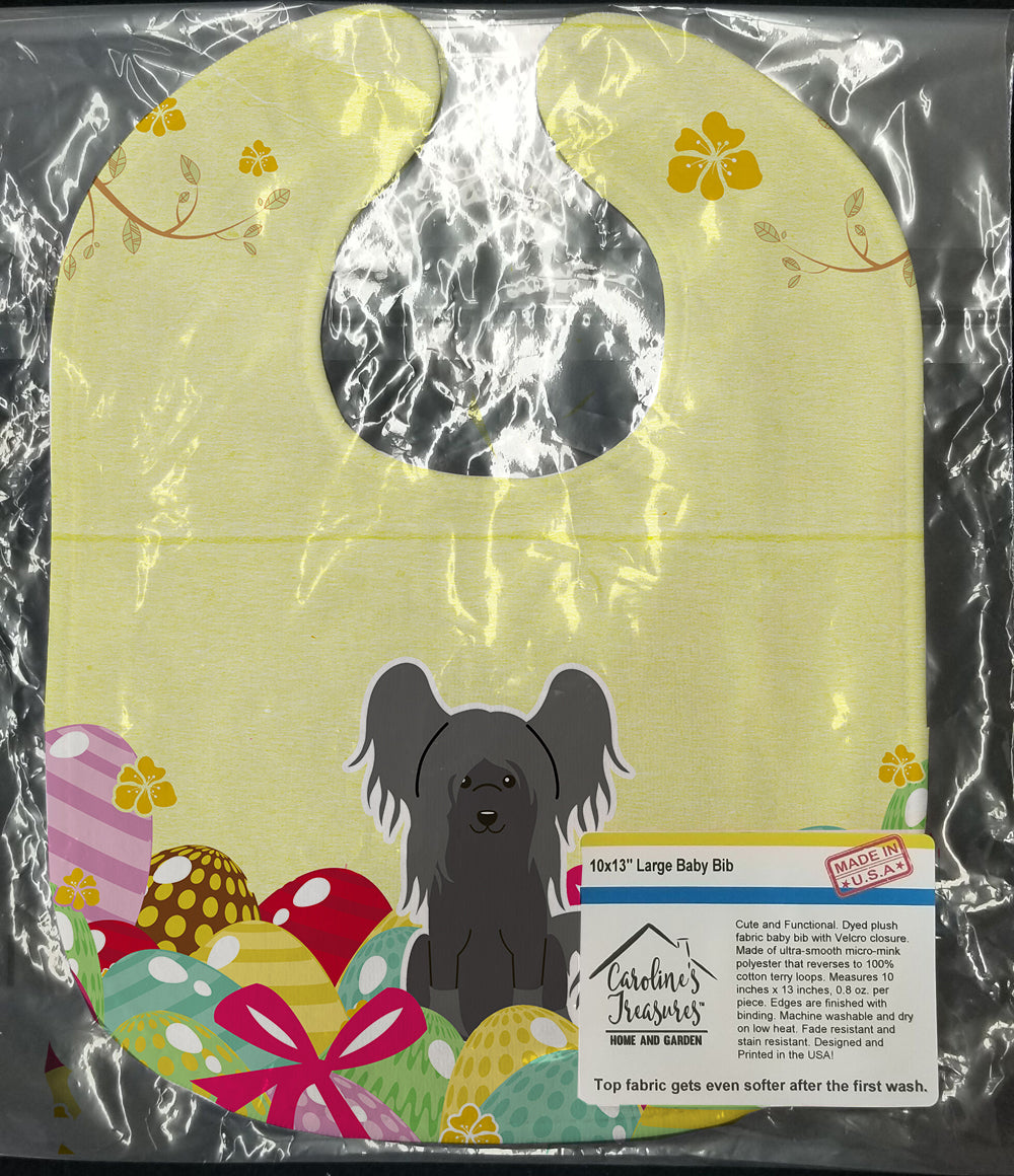 Easter Eggs Chinese Crested Black Baby Bib BB6112BIB - the-store.com
