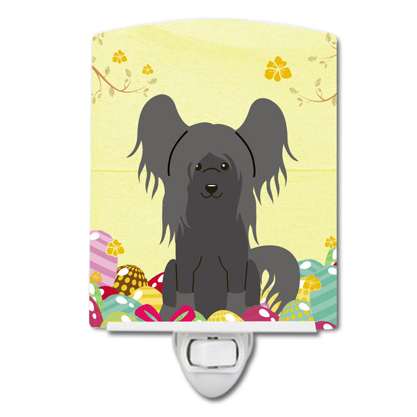 Easter Eggs Chinese Crested Black Ceramic Night Light BB6112CNL - the-store.com