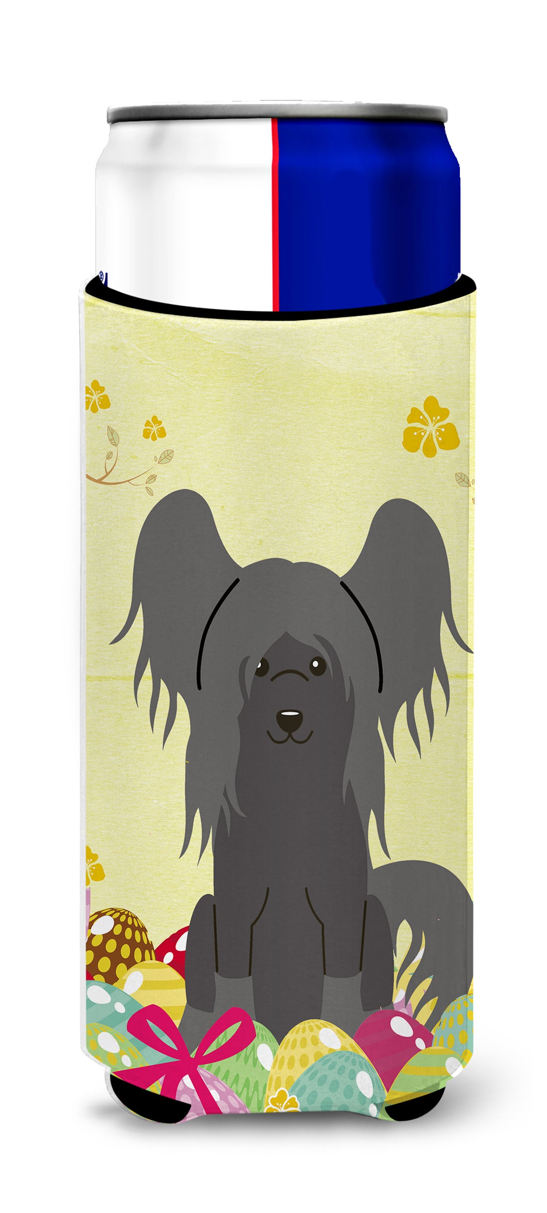 Easter Eggs Chinese Crested Black  Ultra Hugger for slim cans BB6112MUK  the-store.com.