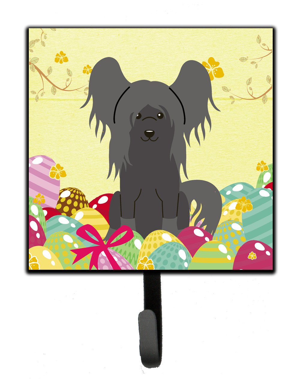 Easter Eggs Chinese Crested Black Leash or Key Holder BB6112SH4 by Caroline&#39;s Treasures