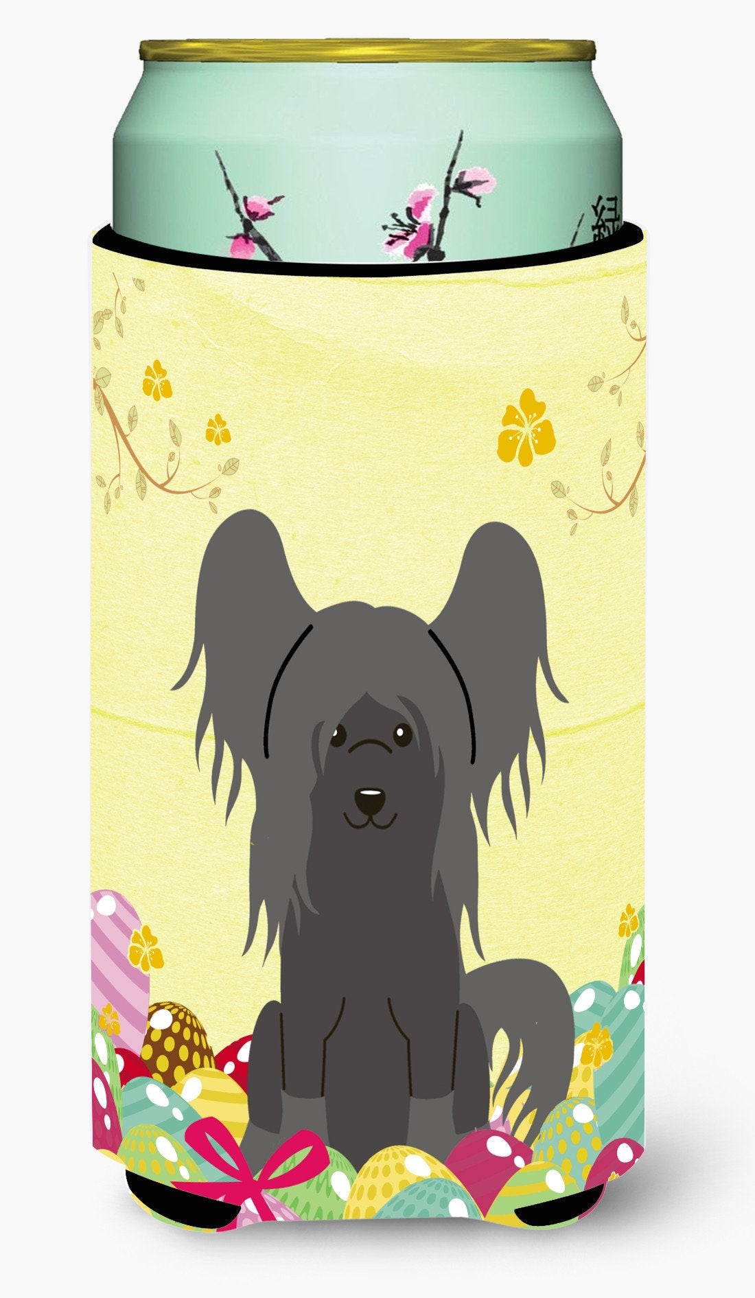 Easter Eggs Chinese Crested Black Tall Boy Beverage Insulator Hugger BB6112TBC by Caroline&#39;s Treasures
