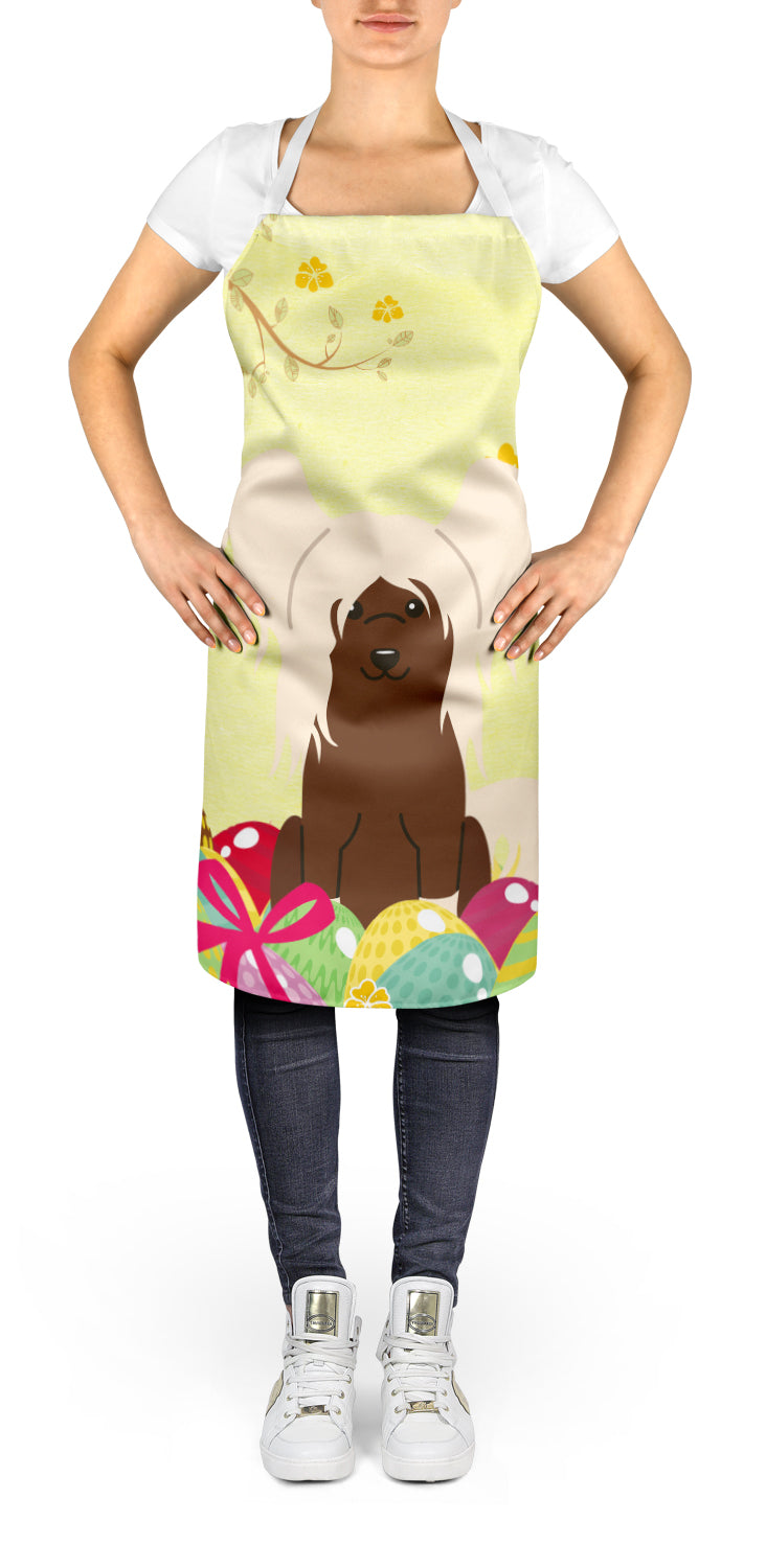 Caroline's Treasures Easter Eggs Chinese Crested Cream Apron – Artist-Designed Kitchen, BBQ & Craft Apron BB6113APRON