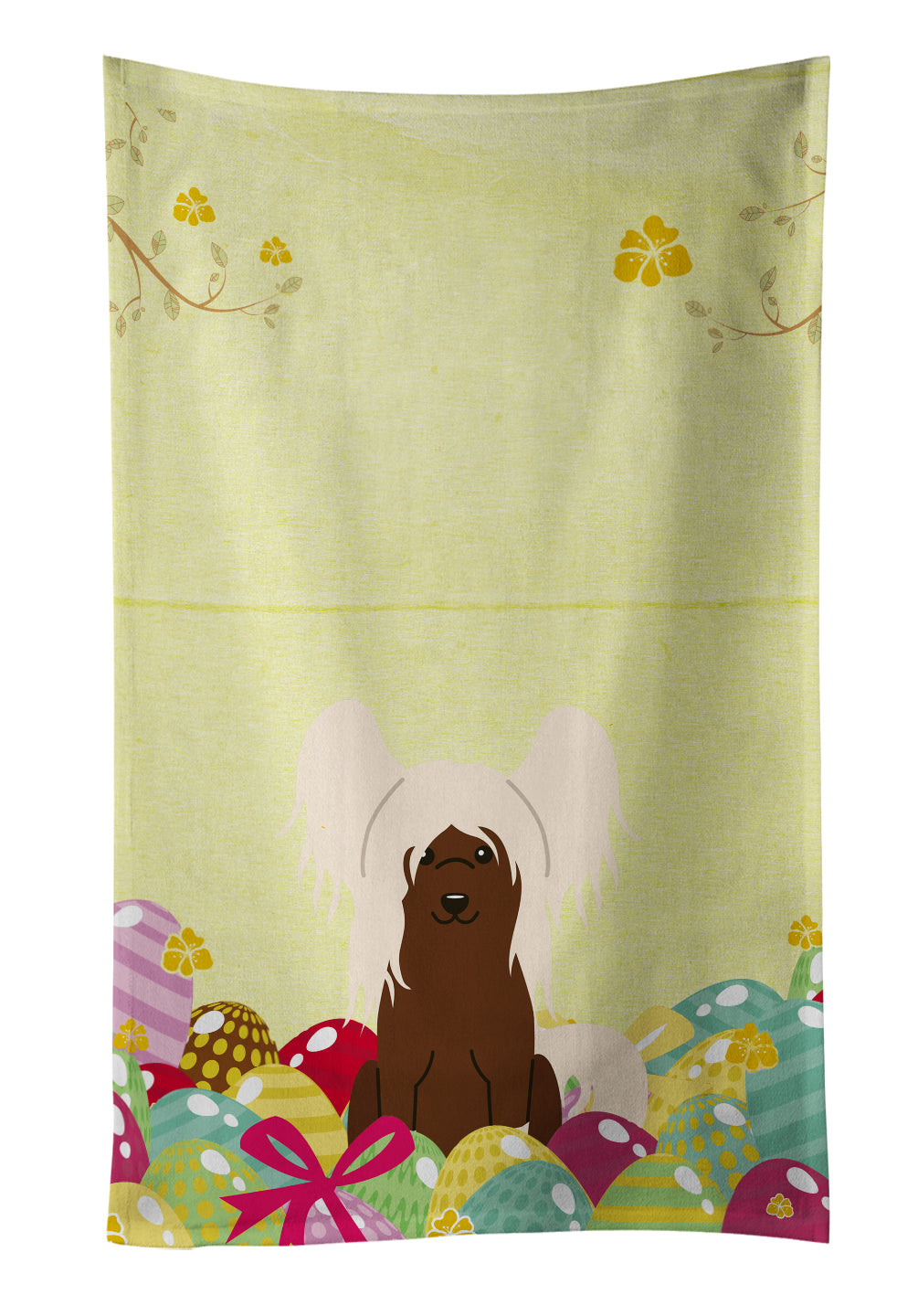 Easter Eggs Chinese Crested Cream Kitchen Towel BB6113KTWL - the-store.com
