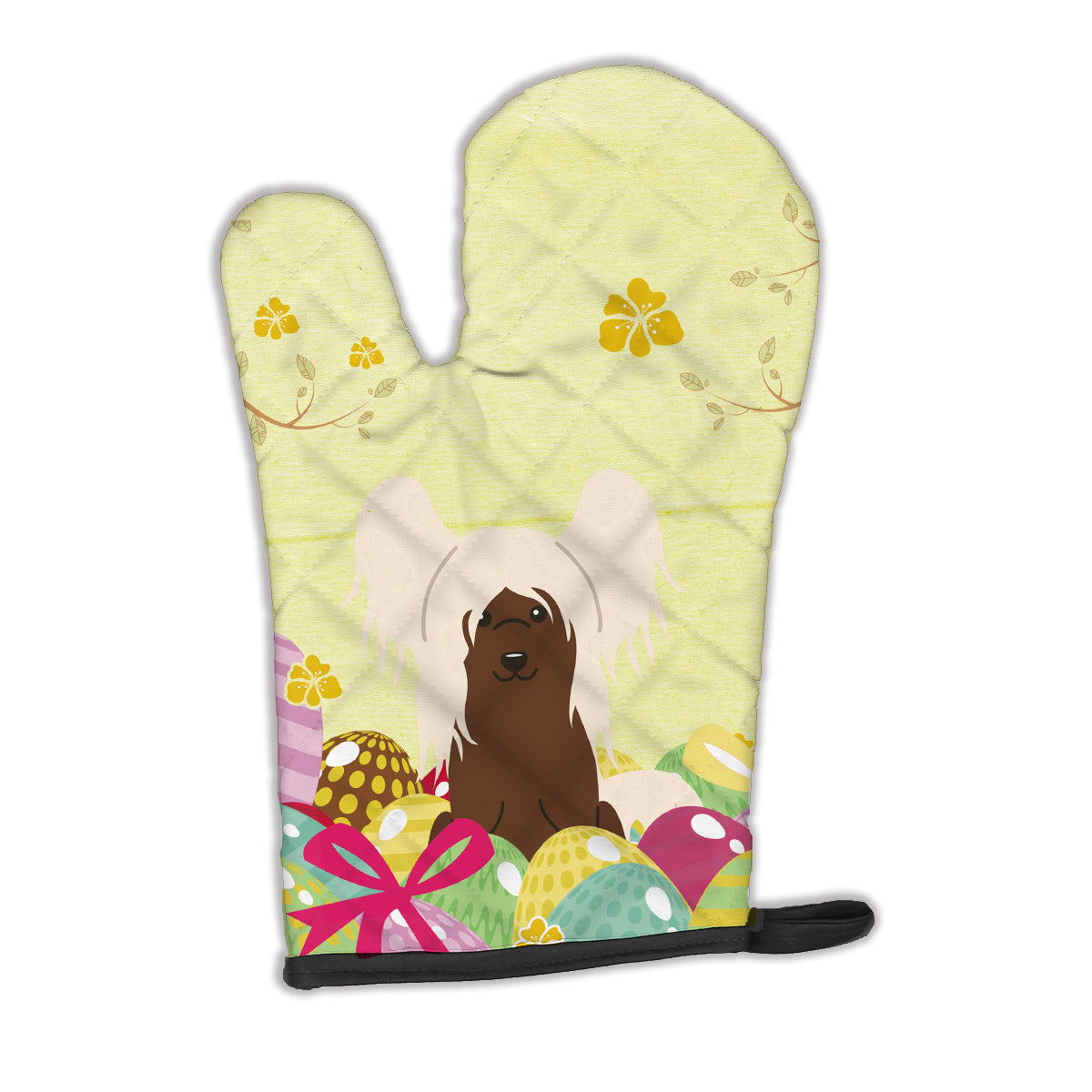Easter Eggs Chinese Crested Cream Oven Mitt BB6113OVMT  the-store.com.