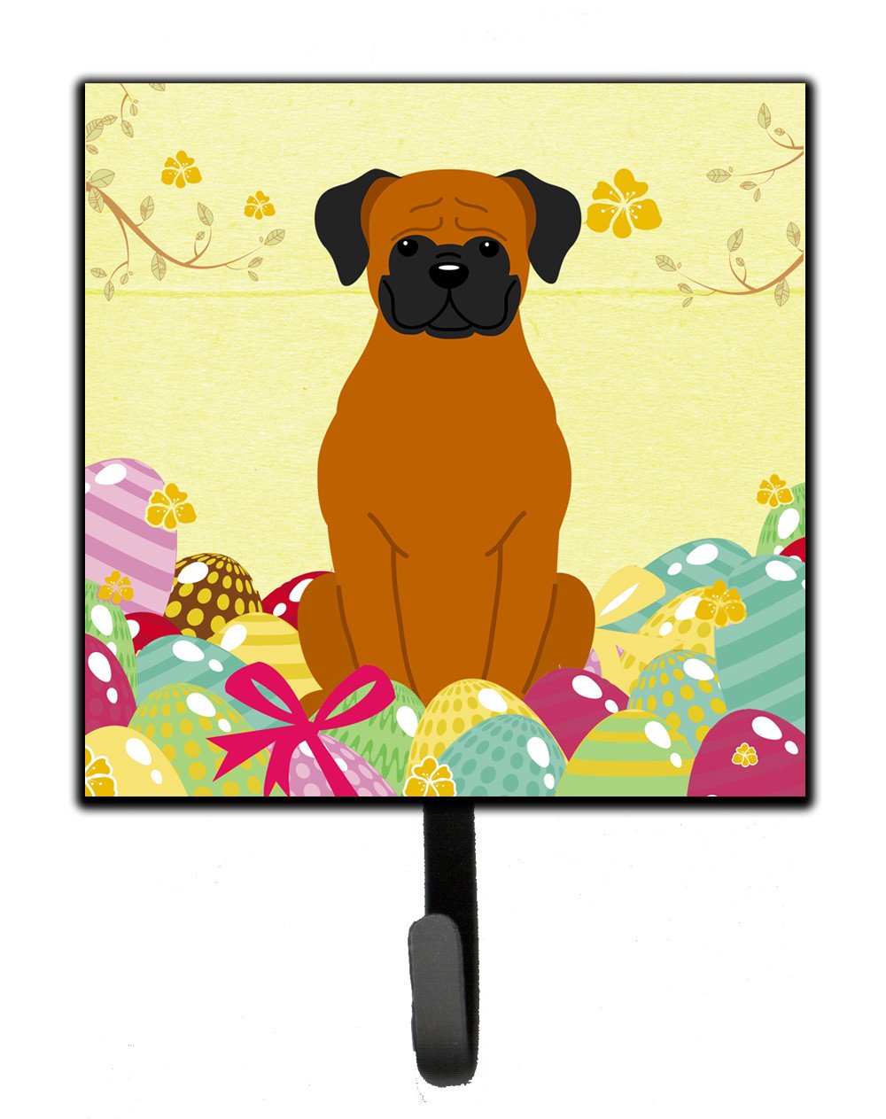 Easter Eggs Fawn Boxer Leash or Key Holder BB6115SH4 by Caroline&#39;s Treasures