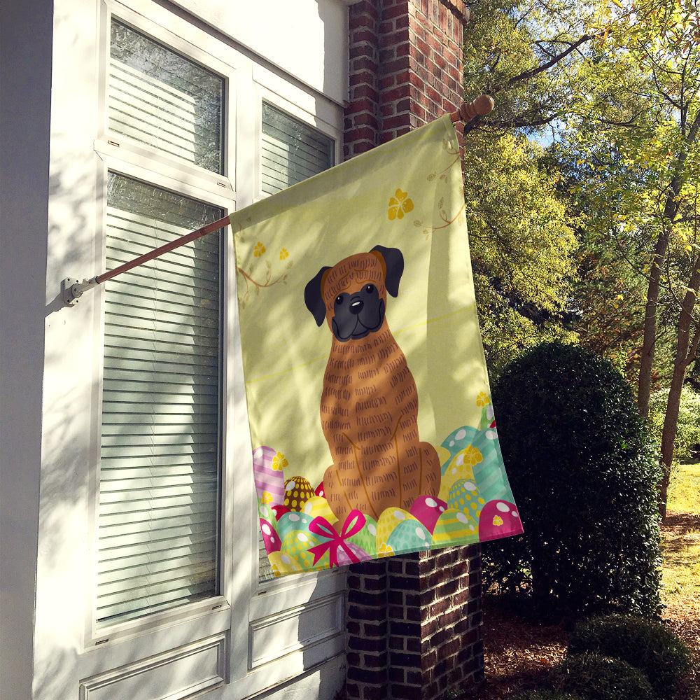 Easter Eggs Brindle Boxer Flag Canvas House Size BB6117CHF  the-store.com.
