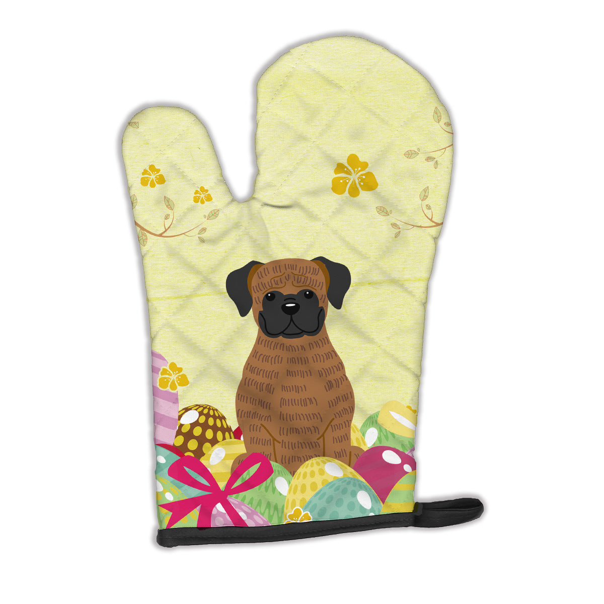 Easter Eggs Brindle Boxer Oven Mitt BB6117OVMT  the-store.com.