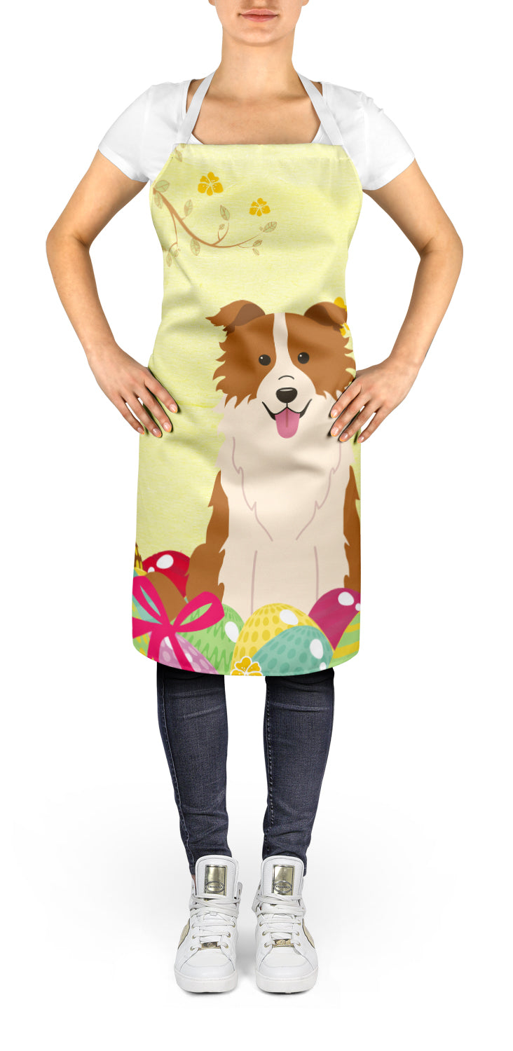 Easter Eggs Border Collie Red White Apron BB6119APRON  the-store.com.