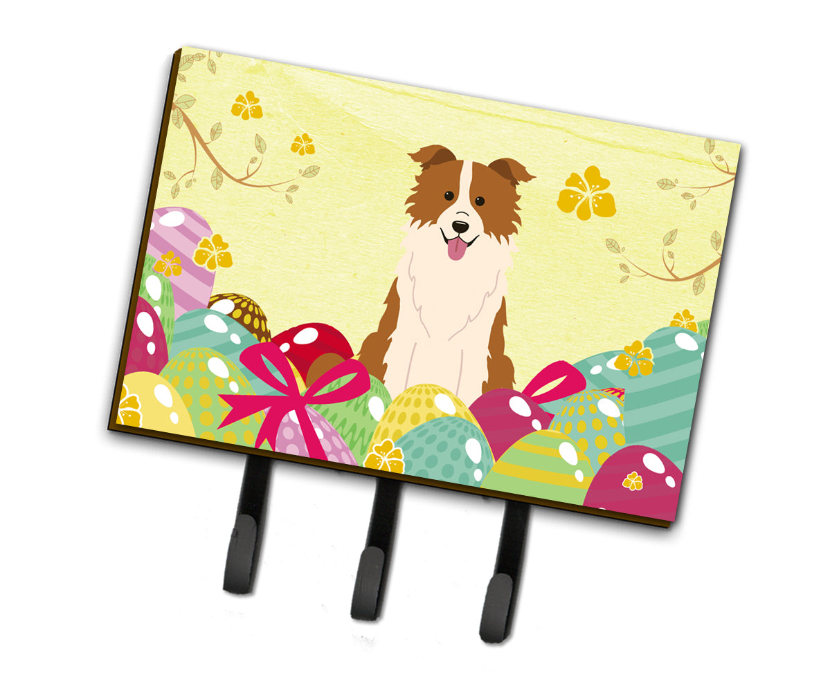 Easter Eggs Border Collie Red White Leash or Key Holder BB6119TH68  the-store.com.