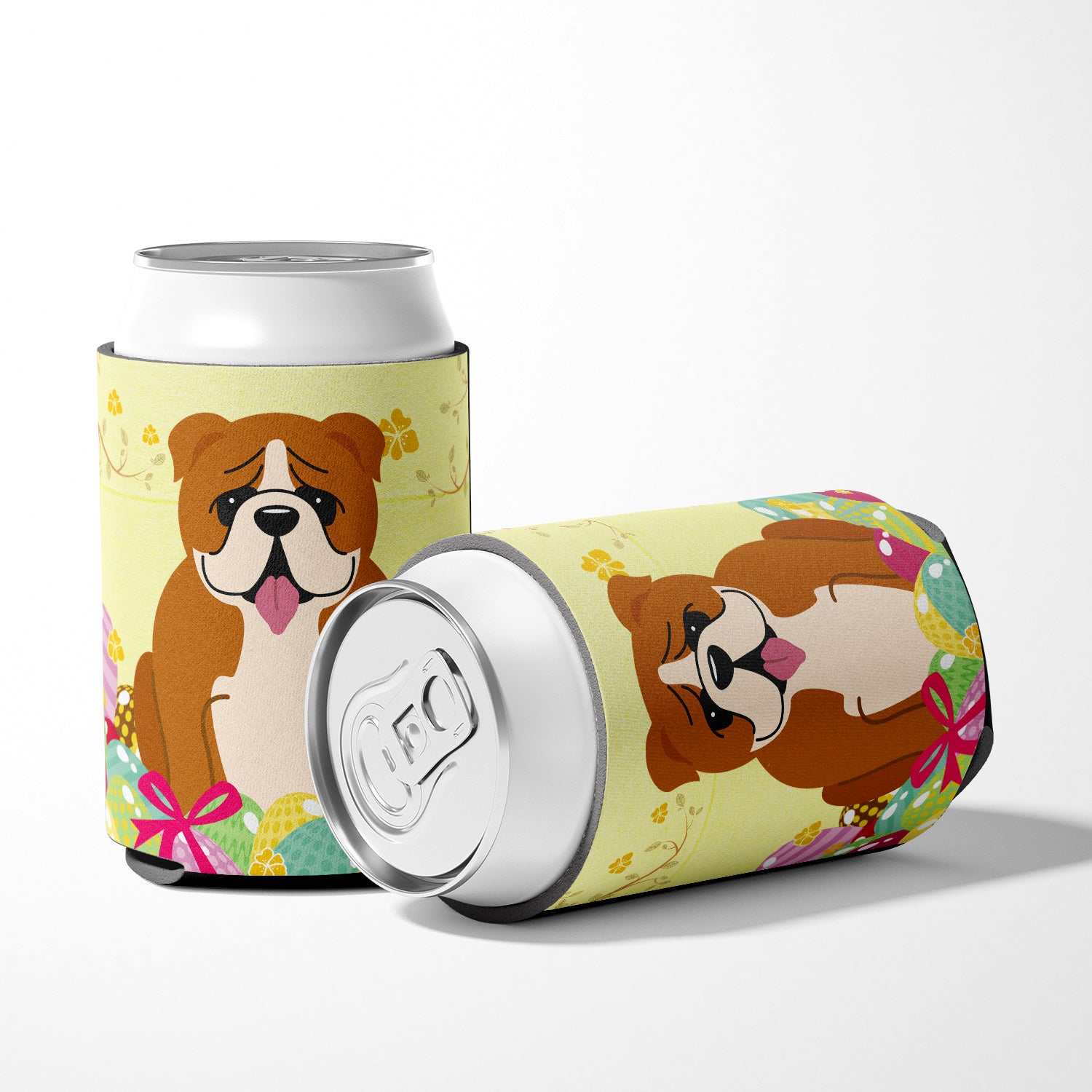 Easter Eggs English Bulldog Red White Can or Bottle Hugger BB6120CC  the-store.com.