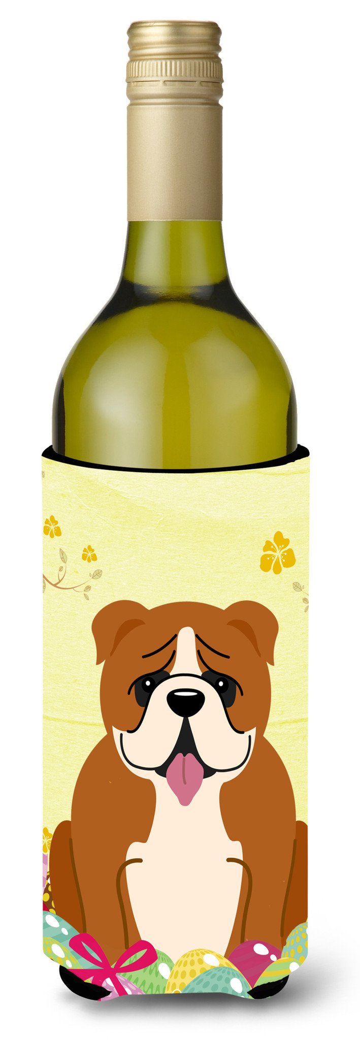 Easter Eggs English Bulldog Red White Wine Bottle Beverge Insulator Hugger BB6120LITERK by Caroline&#39;s Treasures