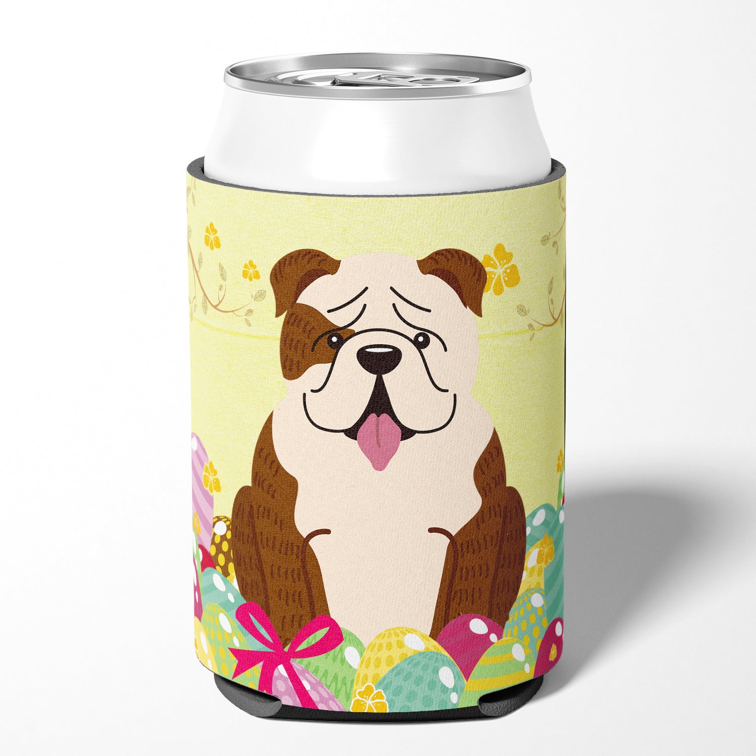 Easter Eggs English Bulldog Brindle White Can or Bottle Hugger BB6121CC  the-store.com.