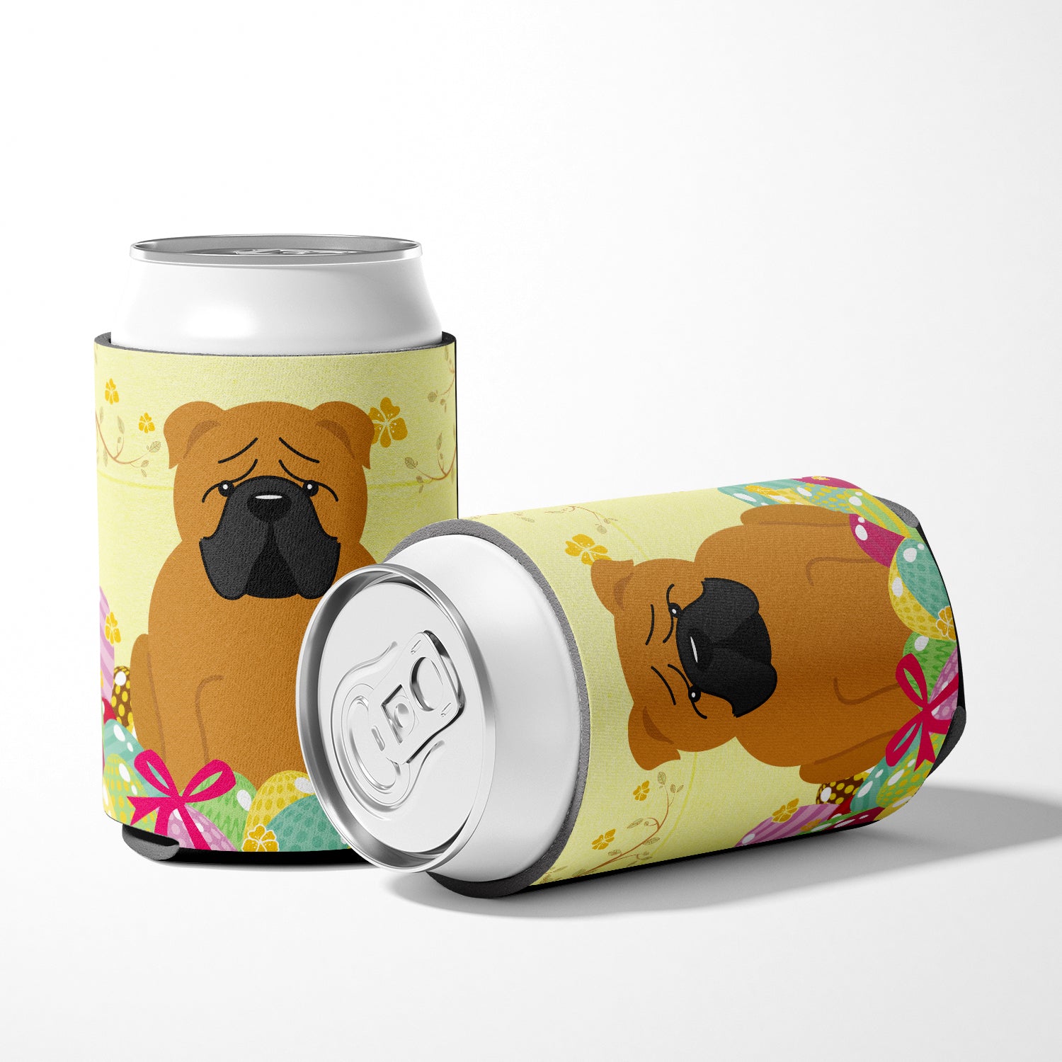 Easter Eggs English Bulldog Red Can or Bottle Hugger BB6122CC  the-store.com.