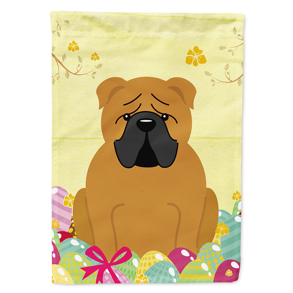 Easter Eggs English Bulldog Red Flag Canvas House Size BB6122CHF  the-store.com.