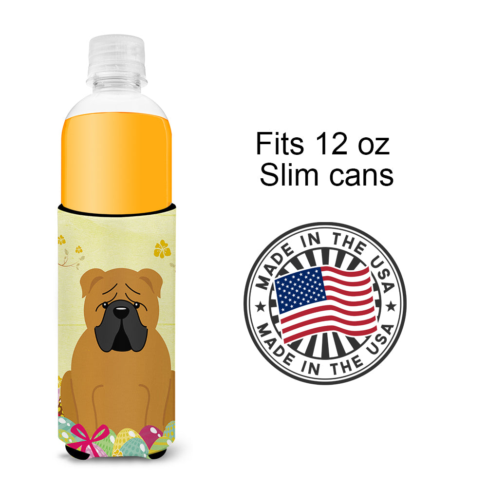 Easter Eggs English Bulldog Red  Ultra Hugger for slim cans BB6122MUK  the-store.com.