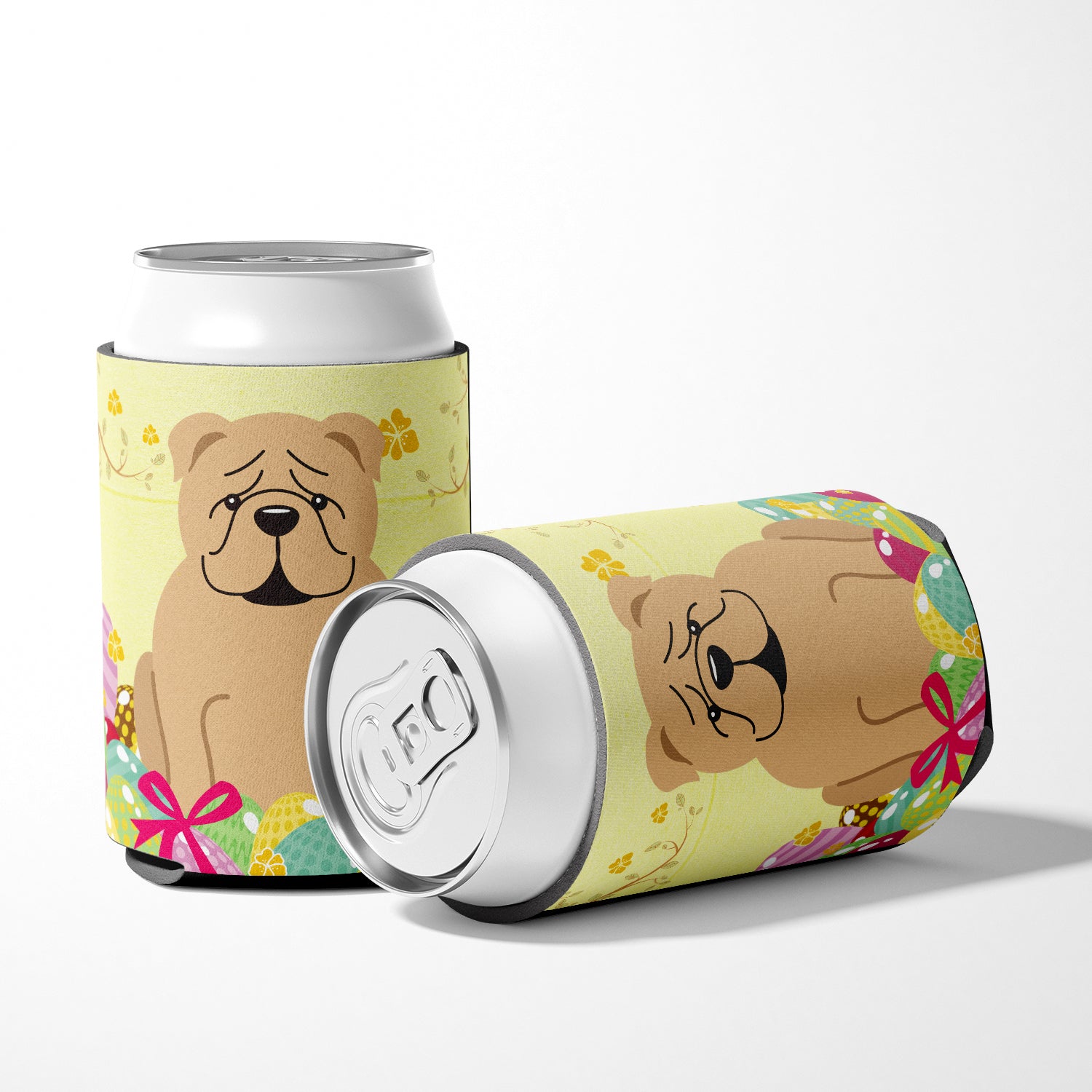 Easter Eggs English Bulldog Fawn Can or Bottle Hugger BB6124CC  the-store.com.