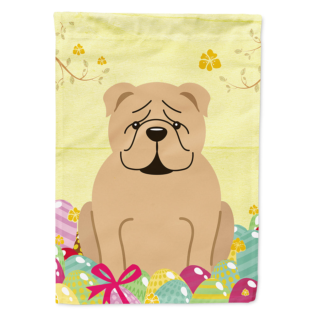 Easter Eggs English Bulldog Fawn Flag Canvas House Size BB6124CHF  the-store.com.