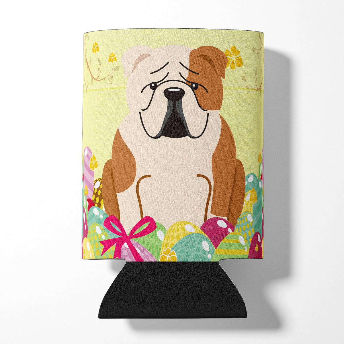 Easter Eggs English Bulldog Fawn White Can or Bottle Hugger BB6125CC  the-store.com.
