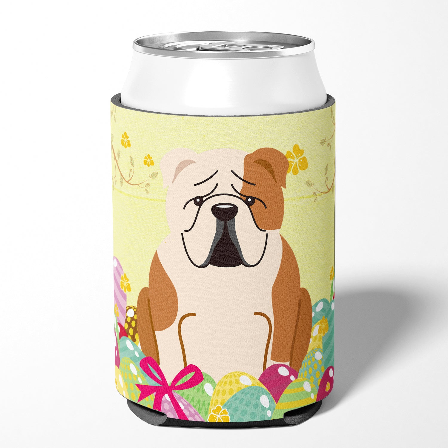 Easter Eggs English Bulldog Fawn White Can or Bottle Hugger BB6125CC  the-store.com.