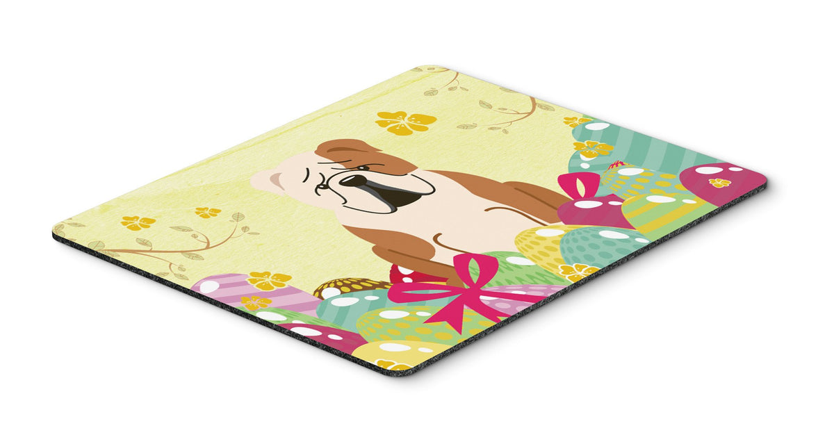 Easter Eggs English Bulldog Fawn White Mouse Pad, Hot Pad or Trivet BB6125MP by Caroline&#39;s Treasures