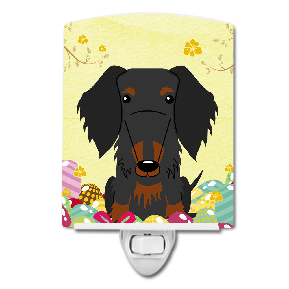 Easter Eggs Wire Haired Dachshund Black Tan Ceramic Night Light BB6127CNL - the-store.com