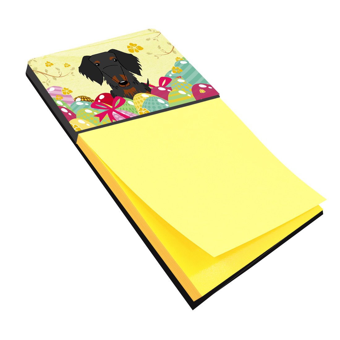 Easter Eggs Wire Haired Dachshund Black Tan Sticky Note Holder BB6127SN by Caroline's Treasures