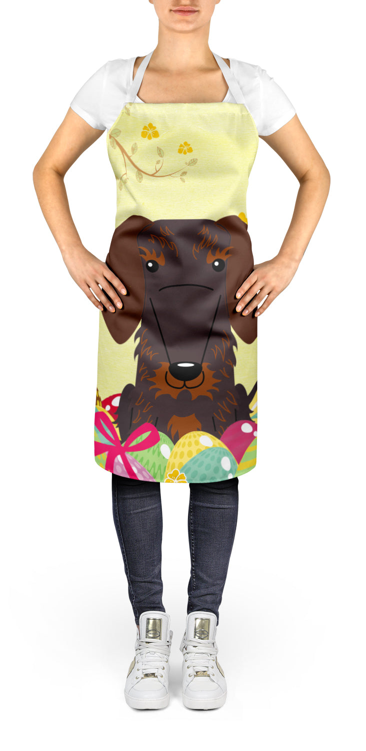 Easter Eggs Wire Haired Dachshund Chocolate Apron BB6129APRON  the-store.com.