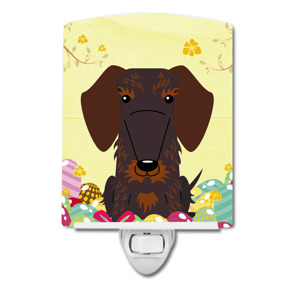 Easter Eggs Wire Haired Dachshund Chocolate Ceramic Night Light BB6129CNL - the-store.com