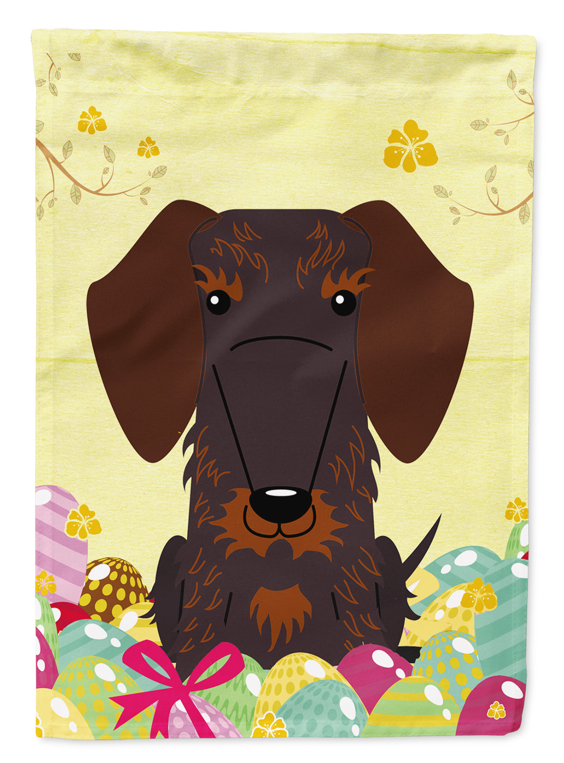 Easter Eggs Wire Haired Dachshund Chocolate Flag Garden Size BB6129GF  the-store.com.
