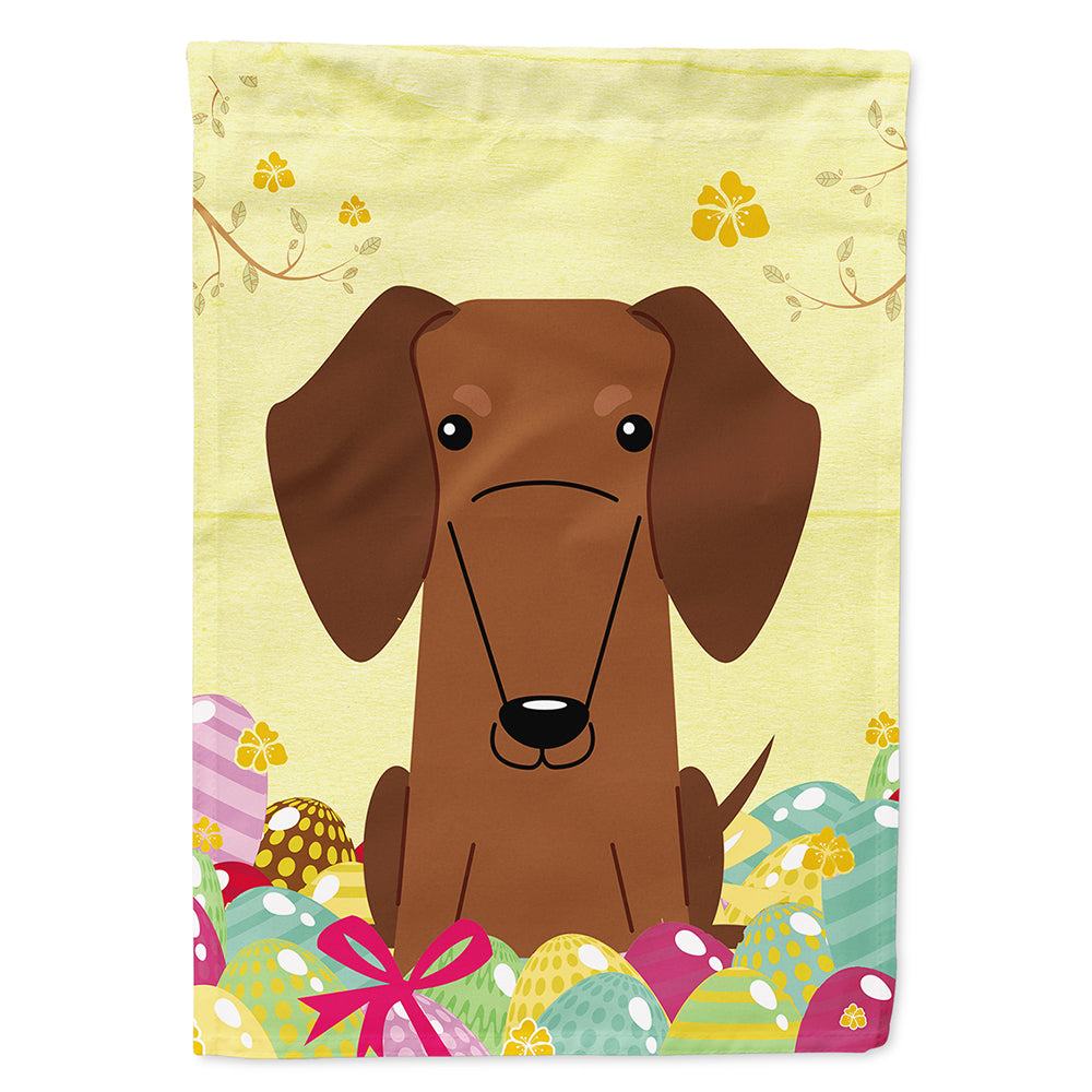 Easter Eggs Dachshund Red Brown Flag Canvas House Size BB6130CHF