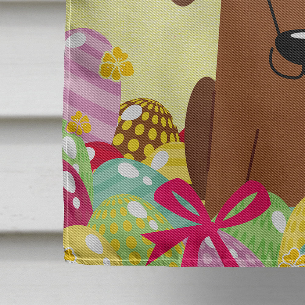 Easter Eggs Dachshund Red Brown Flag Canvas House Size BB6130CHF  the-store.com.
