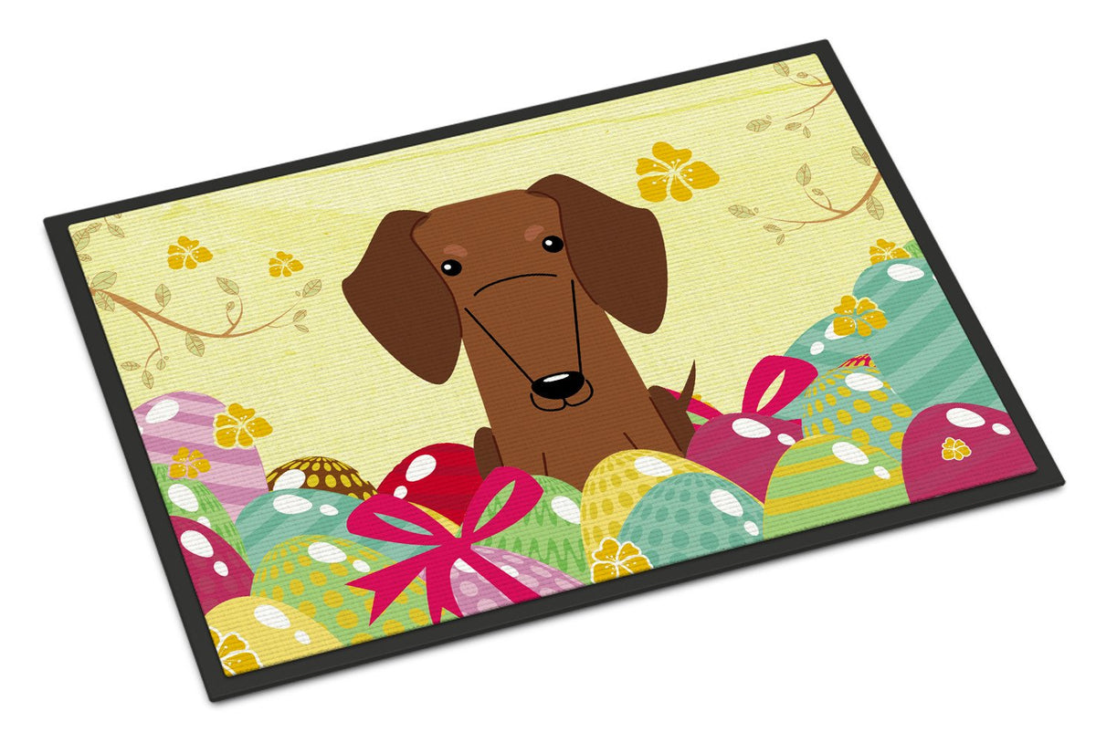 Easter Eggs Dachshund Red Brown Indoor or Outdoor Mat 24x36 BB6130JMAT by Caroline&#39;s Treasures
