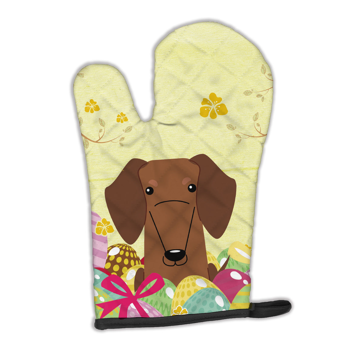 Easter Eggs Dachshund Red Brown Oven Mitt BB6130OVMT  the-store.com.