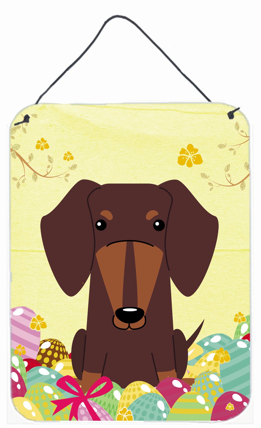 Easter Eggs Dachshund Chocolate Wall or Door Hanging Prints BB6131DS1216 by Caroline's Treasures