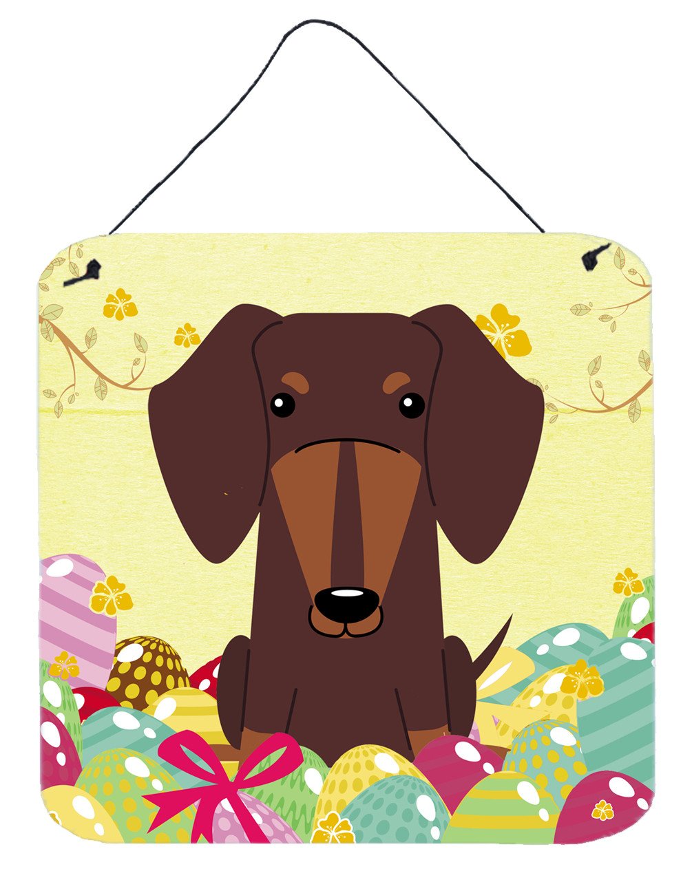 Easter Eggs Dachshund Chocolate Wall or Door Hanging Prints BB6131DS66 by Caroline's Treasures