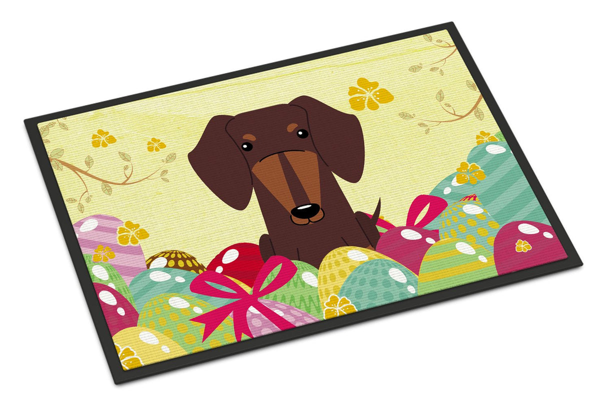 Easter Eggs Dachshund Chocolate Indoor or Outdoor Mat 24x36 BB6131JMAT by Caroline&#39;s Treasures