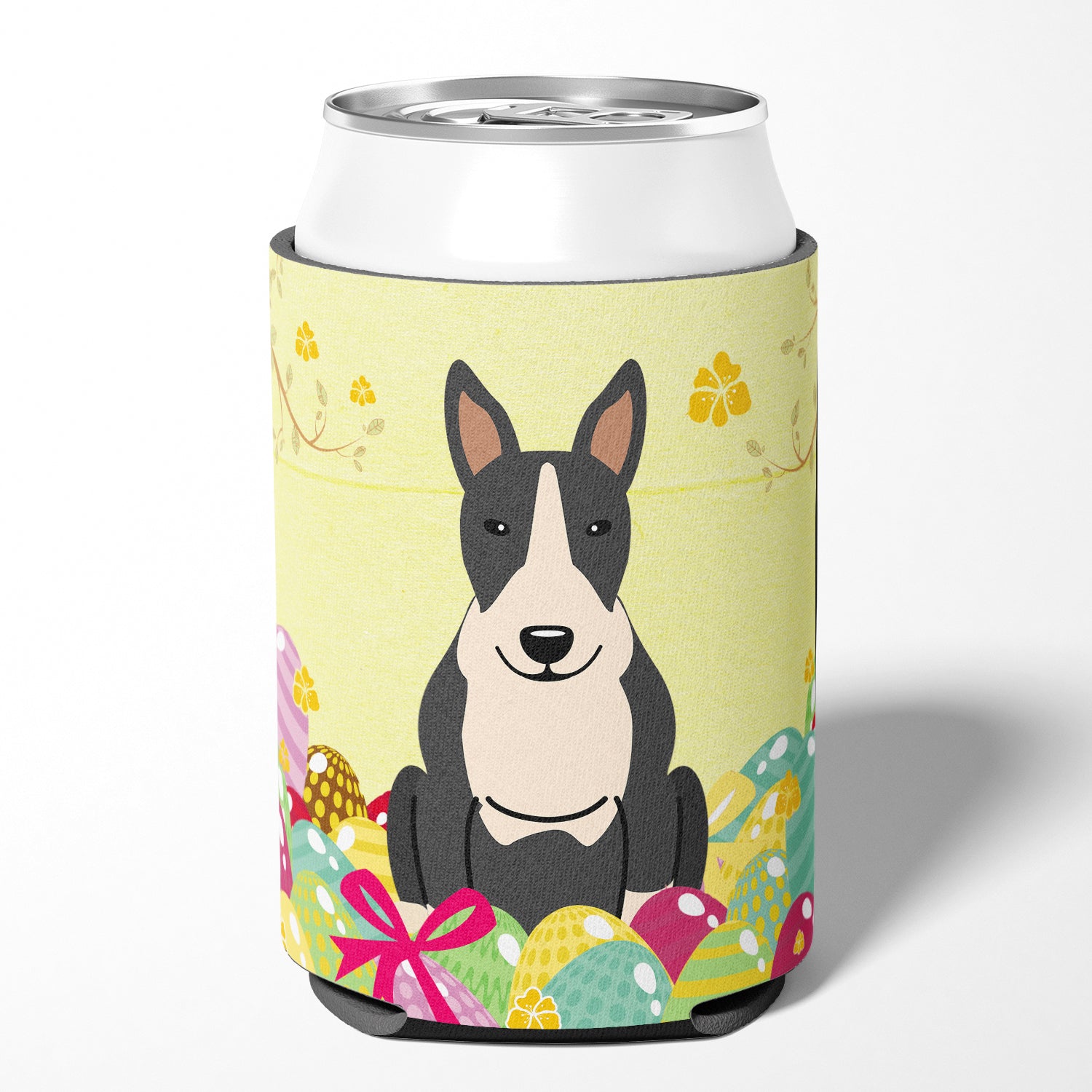 Oeufs de Pâques Bull Terrier Noir Blanc Can ou Bottle Hugger BB6133CC