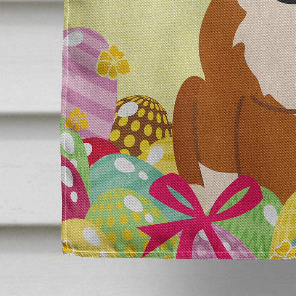 Easter Eggs Bull Terrier Red Flag Canvas House Size BB6134CHF  the-store.com.