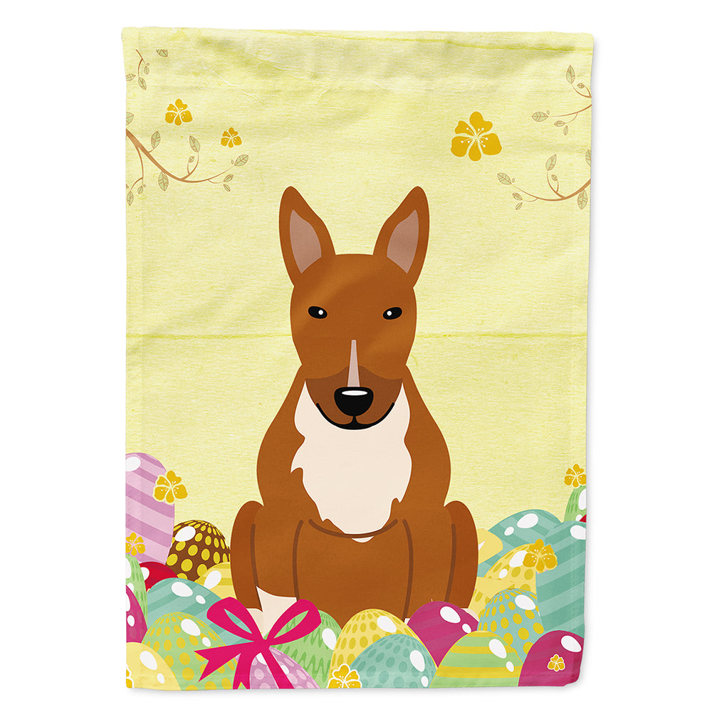 Easter Eggs Bull Terrier Red Flag Canvas House Size BB6134CHF